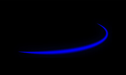 simple neon curve light effect on black