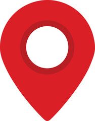 Simple Clean Red Map location Icon Illustration for Location and Navigation