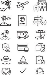 Plan Your Dream Vacation Travel Icons and Guides