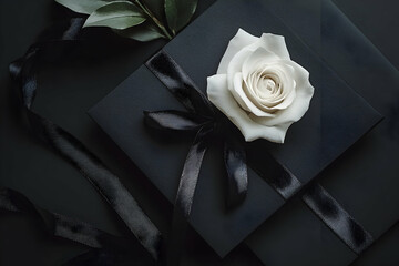 rose on black background