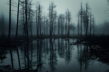 misty morning on the river