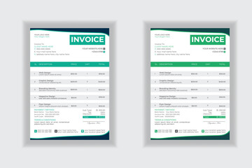 Obraz premium Invoice minimal design template. Bill form business invoice accounting