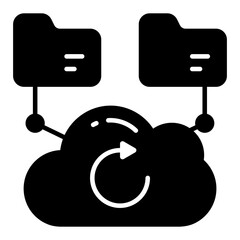 An icon design of cloud folders