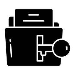 Premium download icon of folder security