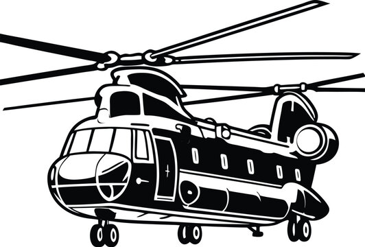 chinook helicopter clipart chinook vector illustration.