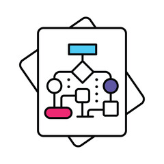 Workflow Vector Filled outline illustration style icon. EPS 10 file
