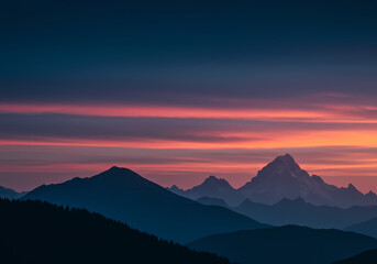Obraz premium Serene Sunrise A Himalayan Panorama