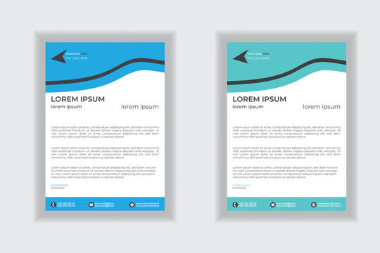 Modern corporate business letterhead design template with red, yellow and black color