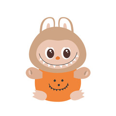 Cute wild cartoon animal. Vector illustration.