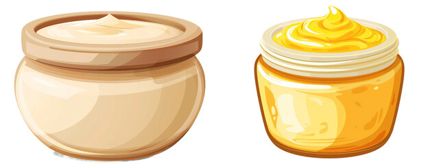 Cream Jars and Product Illustrations