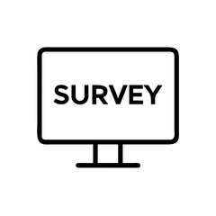 Obraz premium Monitor displaying survey on transparent background 