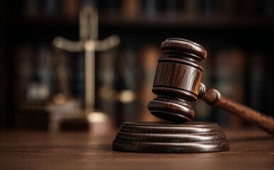 Gavel and Scales of Justice: Symbol of Law