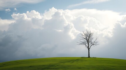 lonely tree on the field