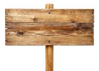 wooden sign isolated on white