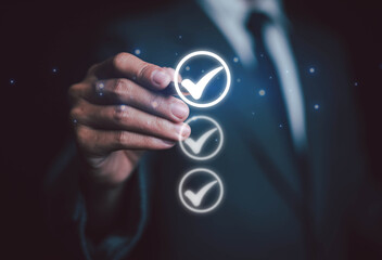 The technology business quality audit checklist uses an online concept with a document format and a...