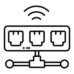 Premium design icon of ethernet connection