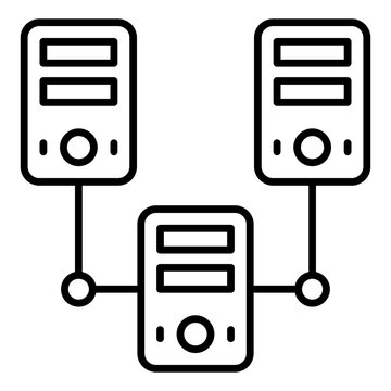 An icon design of server network
