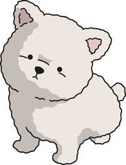 vector illustration of cartoon dog