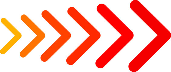 Obraz premium Dynamic moving arrow symbol isolated on transparent background. Speed, acceleration, fast sign vector illustration.