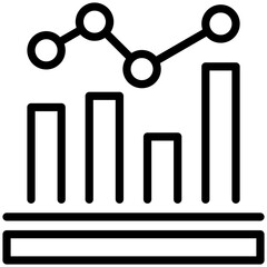 Statistics icon for management productivity, business, website, application, printing, document, poster design, etc
