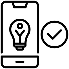 Idea approved icon for management productivity, business, website, application, printing, document, poster design, etc
