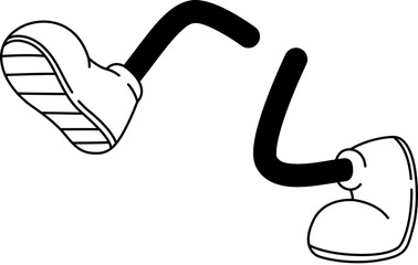 Cartoon retro legs character

