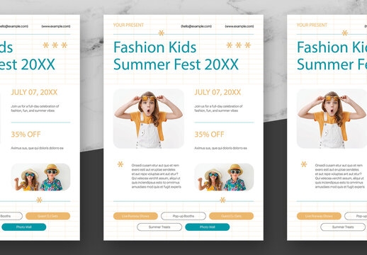 Blue And Yellow Fashion Flyer