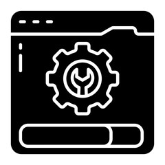 A unique design icon of web setting