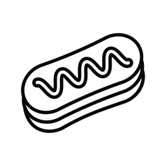 eclair icon vector design template simple and clean