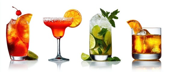 The colorful assortment of refreshing cocktails for vibrant summer gatherings