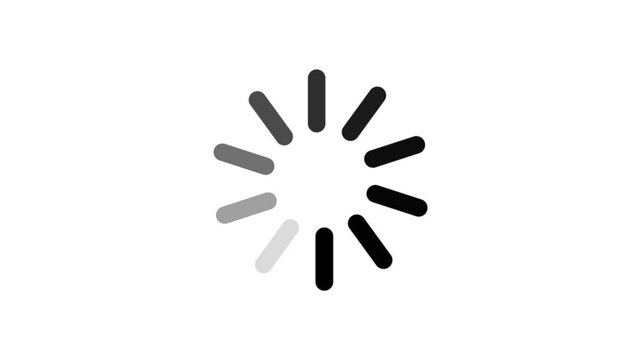Animated circular loading mark with white background and no background.