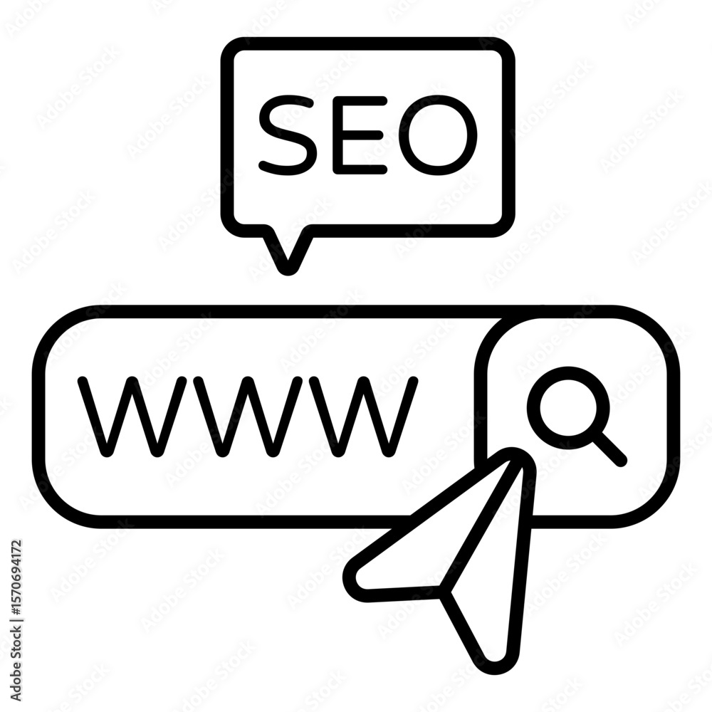 Wall mural linedesign icon of web browser, www vector