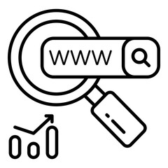 linedesign icon of www vector