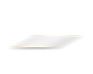 Transparent white gradient title bar. Abstract geometric rectangle gradient shape on transparent background, banner, name card, button, sign, sticky note, header, footer, text box, lower third
