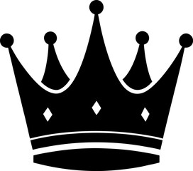 Elegant Crown Isolated Clipart on White Background