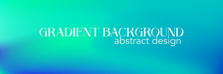 Gradient mesh aqua marine smooth background. Blue gradient mesh aquamarine teal abstract design. Emerald color bg. Vector illustration