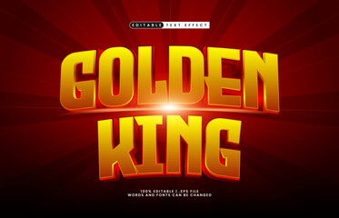 golden king editable text effect with a king and kingdom text effect