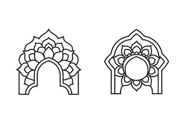 line art of many type mandala bundle on the white background