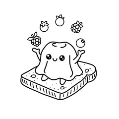 Kawaii Jelly Juggling on Toast 