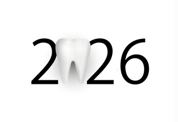 2026 with tooth . happy new year 2026
