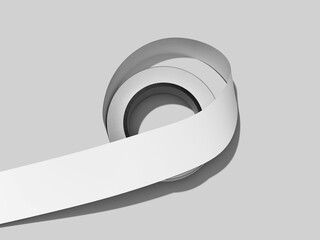 White Blank Duct Tape Mockup 3D Rendering