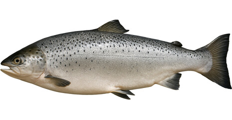 Naklejka premium Freshly caught salmon from the sea