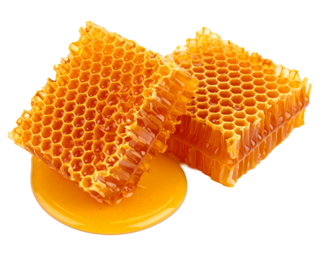 Honeycomb placed on isolated transparent background - Powered by Adobe