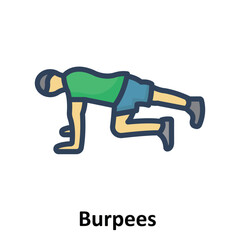 Burpees Vector Icon which can easily modify or edit