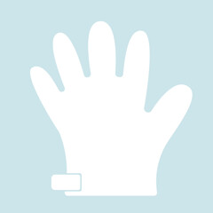Сosmetic hand mask or moisturizing glove silhouette vector. Icon for spa, cosmetic, wellness use