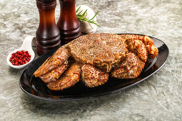 Delicous gurmet Steamed hairy crab