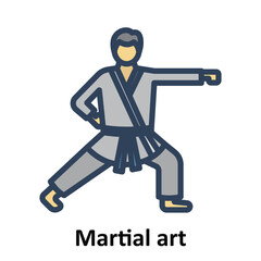 Martial art Vector Icon which can easily modify or edit