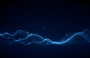 Blue Light Belt Starry Sky Background