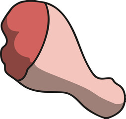 vector illustration of a raw chicken legs