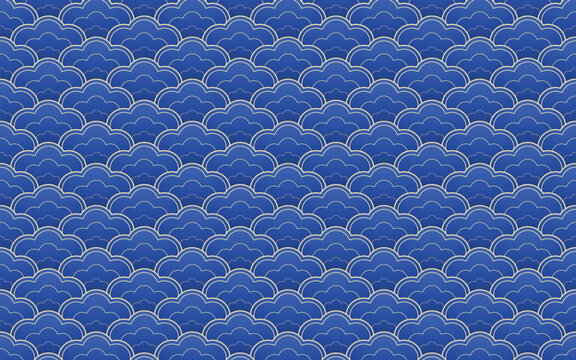 Lunar New Year Pattern - Blue pattern design for Lunar or Chinese New Year.